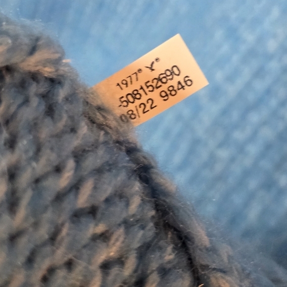 American Eagle Oversized Super Soft Knit Blue Turtleneck Sweater, sz M - Picture 5 of 8